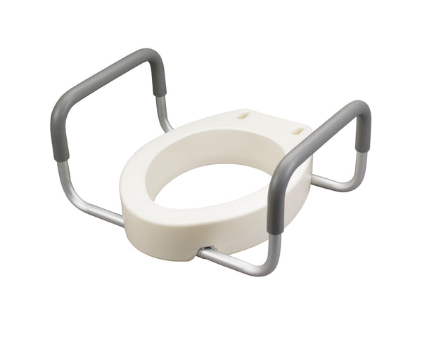 Premium Raised Elongated Toilet Seat with Removable Arms - Drive