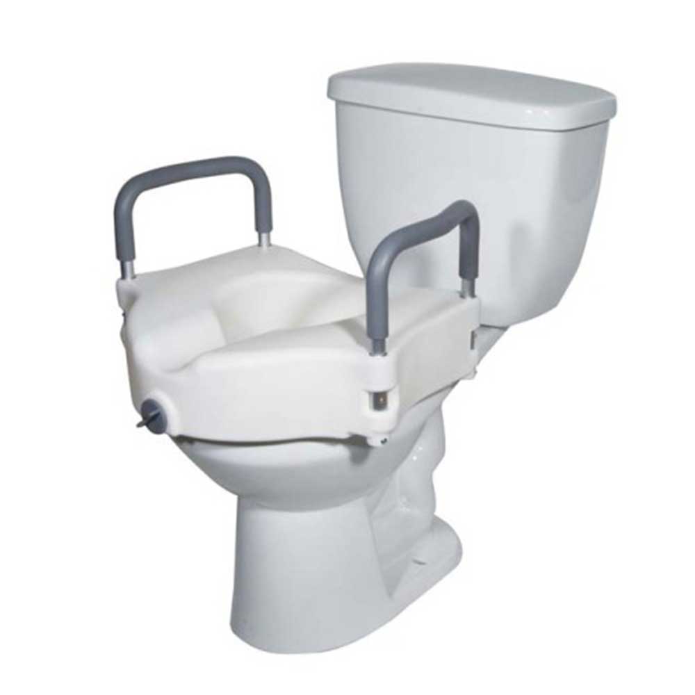 Raised Toilet Seat - 2 Pad, FSA HSA Eligible, White Cushion